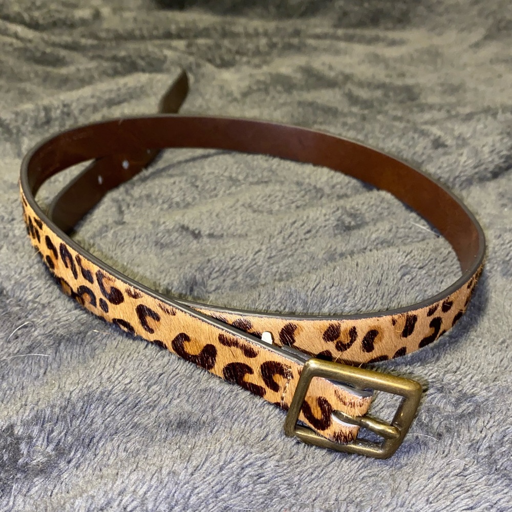 Women’s Cheetah Print Leather Belt